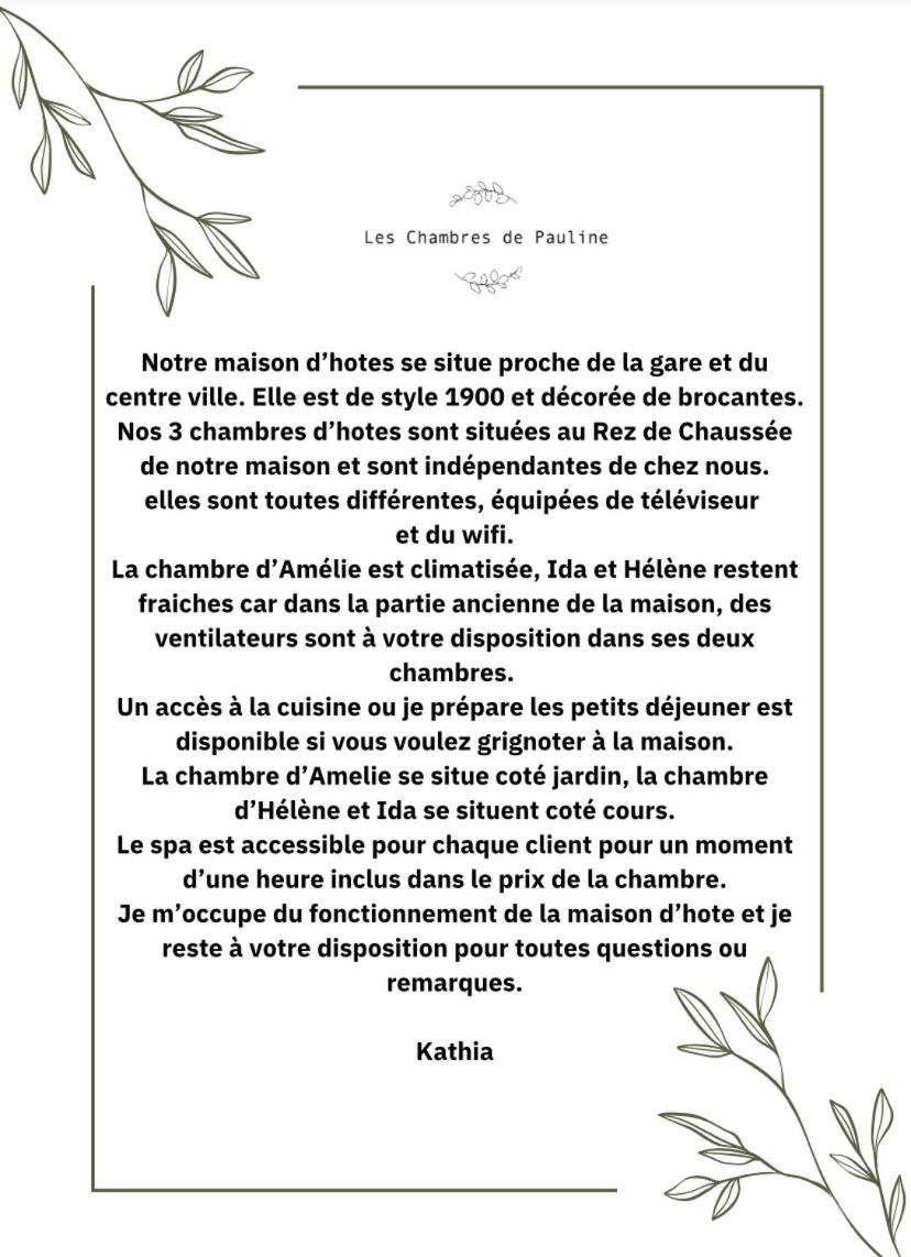 Les De Pauline Avec Et Climatisation Bed & Breakfast *